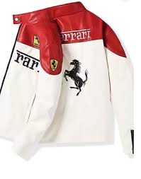 Ferrari Genuine Leather Jacket Men's Luxury Racing Style Sportswear Collector | eBay