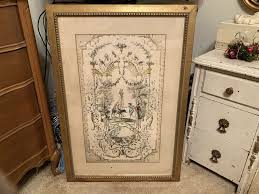 Vintage Framed American Folk Art Print Historical Fraktur Style 2of2 - Celebrate | eBay