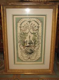 Bacchic feast after Watteau color engraving by ... | Antikeo