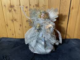 Vtg Fiber Optic Angel Tree Topper Lighted Color Changing ...