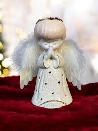 Vintage Lighted Fiber Optic Ceramic Praying Baby Angel by ...