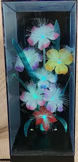 Vtg Fiber Optic Flowers Music Box Lamp Color Changing ...