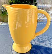 Vtg FIESTA Yellow Coffee Server Pot Without Lid - Art Deco ...