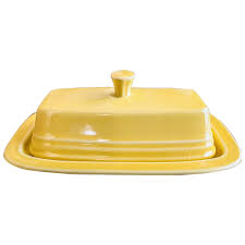 VAC-Homer Laughlin Fiesta Sunflower 1/4LB Butter Dish & Lid ...