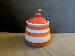 Daiso Japan Red Ceramic Canister Coffee Sugar Jar Container & Spoon, 4" x 4.5" H | eBay