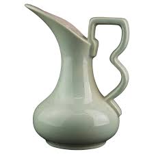 Gonder Pottery Bud Vase Ewer in Grey and Pink Glaze 1940s-1950s For Sale at 1stDibs | gonder pottery marks
