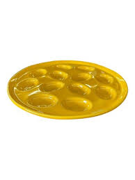 Fiesta -Daffodil Yellow Small Egg Plate Tray Serving Dish ...