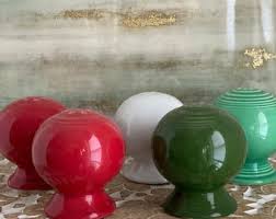 Vintage Fiesta Salt & Pepper Shaker: Forest Green, Light ...