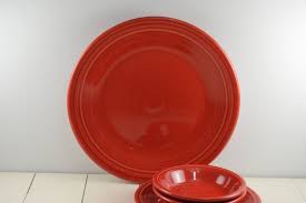 4 Pcs Fiesta SCARLET Red, 2) 5" Fruit Dessert Sauce Bowl, 1 ...