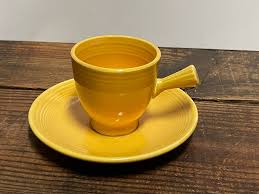 VINTAGE FIESTA WARE YELLOW STICK HANDLE DEMITASSE CUP ...