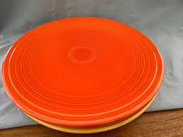 9.5" Fiesta Ware Dinner Plate set of 4 Yellow & Orange HCL ...