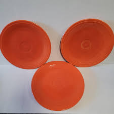 Fiestaware 3 Plate Set- Fiesta Ware 9-1/2" Poppy Orange - Etsy