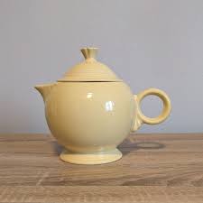 Vintage Fiesta Large Yellow Teapot - Etsy