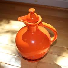 Vintage Original Fiesta Fiestaware (1940s) Red Carafe With ...