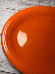 Fiestaware Vintage Red Orange 12 1/2” Oval Platter - Etsy