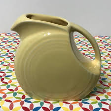Fiestaware Yellow Juice Pitcher Fiesta Retired Pale Yellow ...