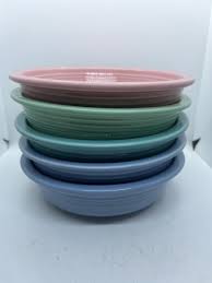 Vintage Set of 5 HLC USA Fiestaware Multi-Color 7” Coupe ...