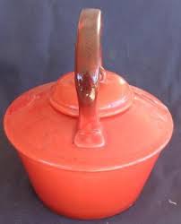 Vintage Metlox Covered Tea Kettle – Red Rooster Red – VGC – COLLECTIBLE | eBay