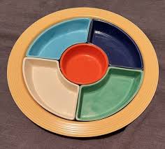 VINTAGE FIESTA Relish Tray - 6 Original Colors - NO Chips ...