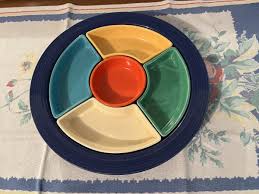 Vintage Fiesta Relish Tray Set - NO CHIPS - 6 Original ...