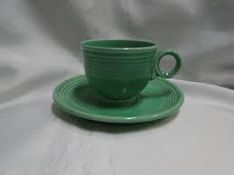Homer Laughlin Fiesta (Old): Lt Green Cup & Saucer Set, 2 3/4" Tall | eBay