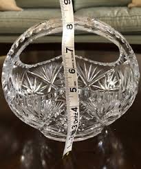 Vintage American Brilliant Cut Crystal Glass Basket | eBay