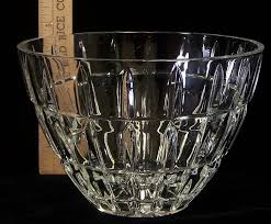 Crystal Glass Serving Bowl Decorative Fruit Salad Textured ...