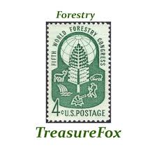 TWENTY 4c World Forestry Stamps .. Vintage Unused Postage ...