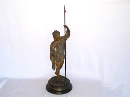 Antique French Cast Metal Fisherman Sculpture With Spear Mounted on Cast Iron Base - Etsy
