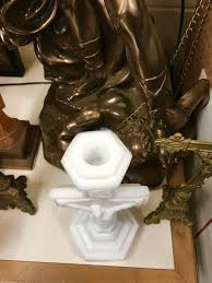 12" Vintage Victorian 1st Communion White Glass Crucifix Candle Holder (rare Size) - Etsy