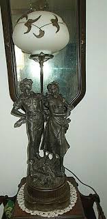 Original French Style Antique Spelter Antique Lamps for sale | eBay