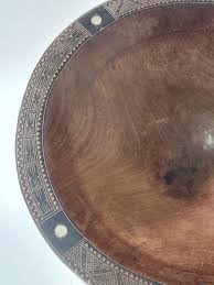 Sold at Auction: Pacific tribal timber kava bowl with carved ...