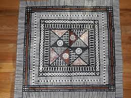 LOT(EE) Folk Art Handmade FIJI Intricate Bark Tapa Cloth 24 ...