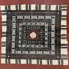 33x30 Framed Tapa Bark Tribal Pattern Art Vintage Polynesian ...