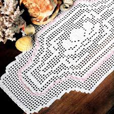 Vintage Crochet PATTERN Table Runner Filet Crochet ...
