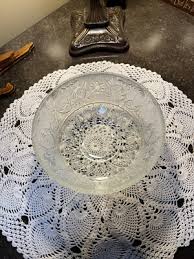 Duncan & Miller Sandwich Pattern large Pressed Glass Notched ...