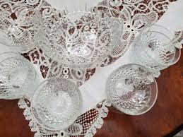 VTG.ARCOROR French Starburst Crystal 10 pc Set Serve Bowl ...