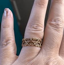 Filigree Openwork Ring - 14k Gold - Vintage – Vintage Paris ...