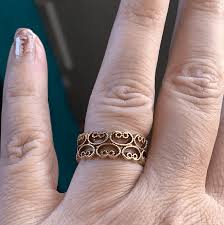 Filigree Openwork Ring - 14k Gold - Vintage – Vintage Paris ...