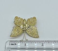 Antique Large Sterling Silver 925 Ornate Filagree BUTTERFLY Brooch - Etsy