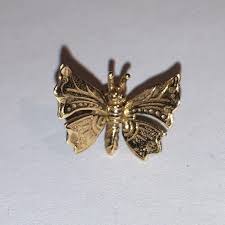 Large Sterling Silver Filagree Butterfly Pin Brooch. For Sale at Ruby Lane