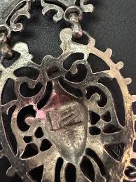 JEWELCRAFT Necklace Signed Vintage French Style Rococo Ornate Silver Tone Detailed Pendant Drop Necklace - Etsy Australia