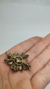 Vintage Enameled Flower Brooch: 800 Silver Floral Pin - Etsy