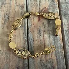 Modern Floral Enamel Colorful Tennis Bracelet In Gold Tone ...