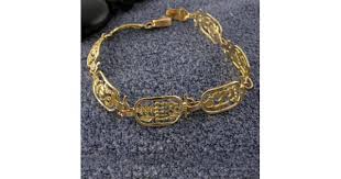 Egyptian pharaohs and kings open cartouches gold bracelet ...