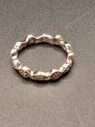 925 Sterling Silver White Sapphire Stackable Ring Sz 6 ...