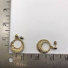 Earrings Hoop with filigree design post back | eBay