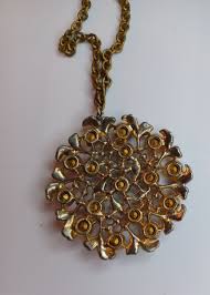 Vintage Art Deco Czech Red Glass Bead Pendant Necklace Rhinestone Gold Tone | eBay