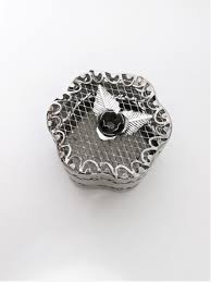 Ornate Filigree Jewelry Box With Floral Design, Tea Box ...