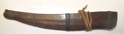 WWII Philippine 18" Moro Lahot Knife Dagger Teak Wood ...